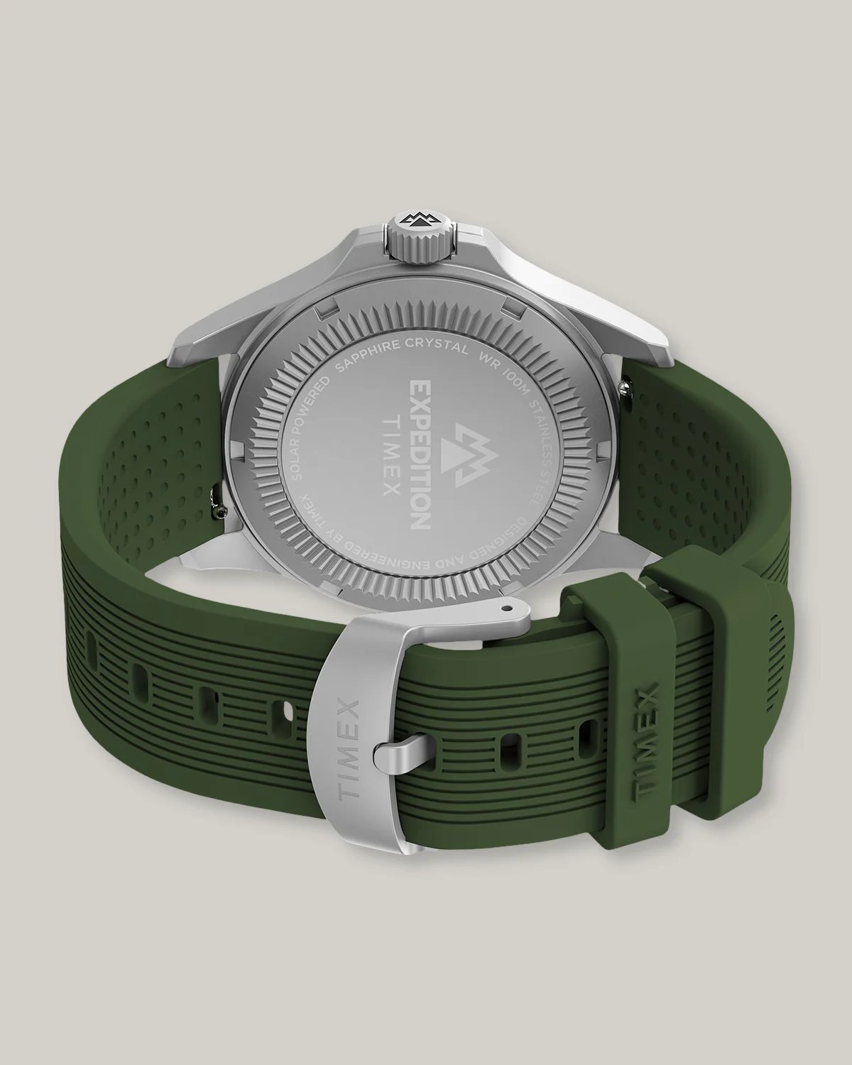 TIMEX EXPEDITION® FIELD POST SOLAR 41MM SILICONE STRAP WATCH - GREEN/ BLACK - Image 6