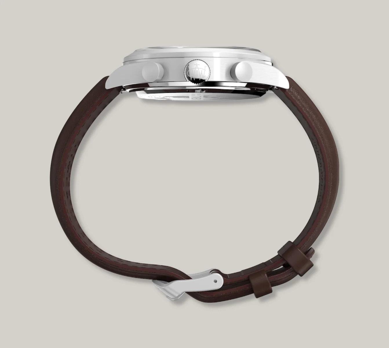 TIMEX WATERBURY CHRONO WATCH - BROWN LEATHER - Image 3