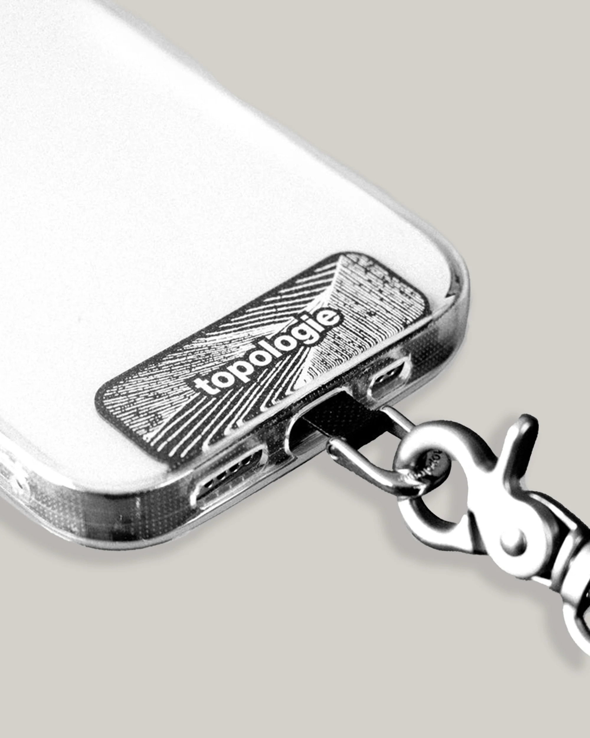 TOPOLOGIE D-RING PHONE STRAP ADAPTER BLACK - Image 2