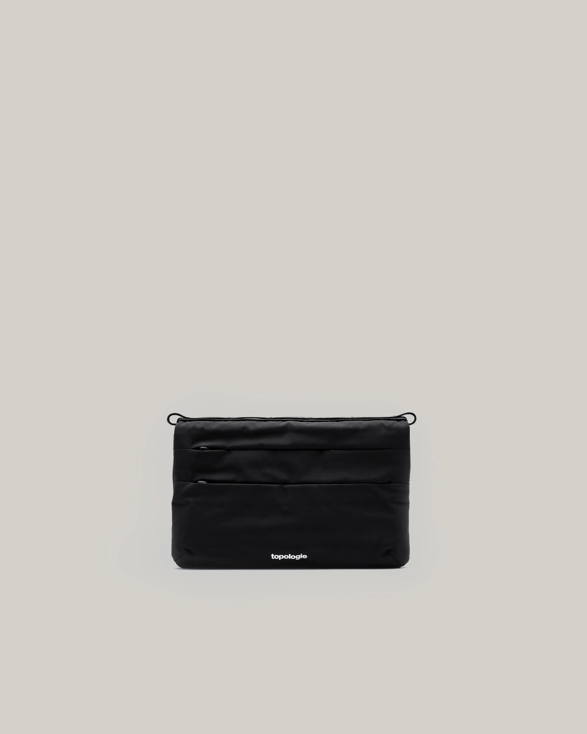 TOPOLOGIE FLAT SACOCHE SMALL BLACK TECH SATEEN