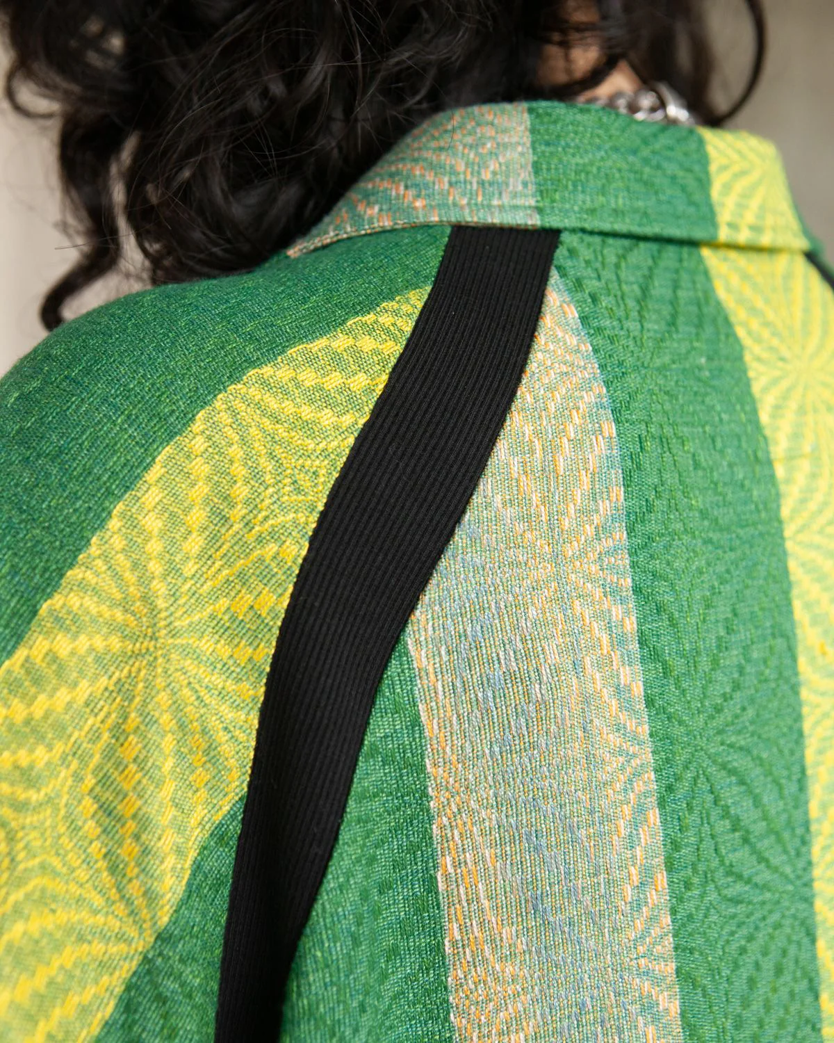 W'MENSWEAR BOWLING SHIRT - GREEN STRIPE - Image 4