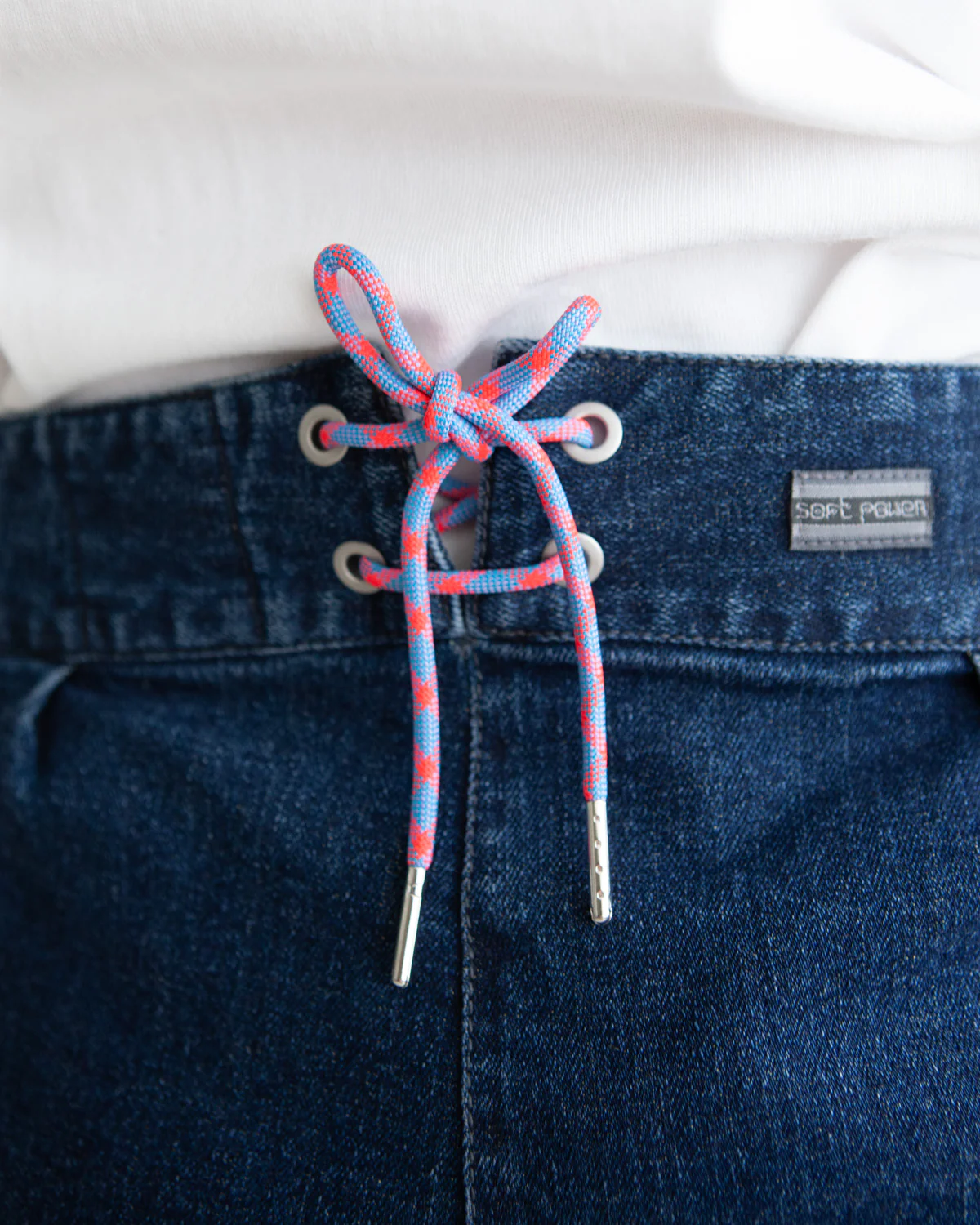 W'MENSWEAR BURNOUT PANT - DENIM - Image 4