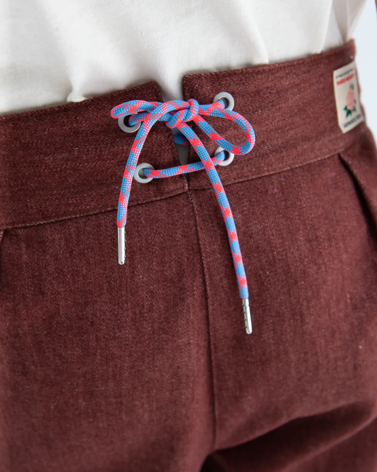 W'MENSWEAR BURNOUT PANTS - BROWN DENIM - Image 8