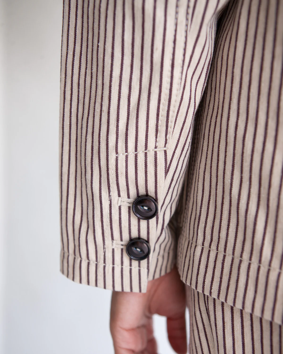 W'MENSWEAR SERVICE BLAZER - BROWN STRIPE - Image 4