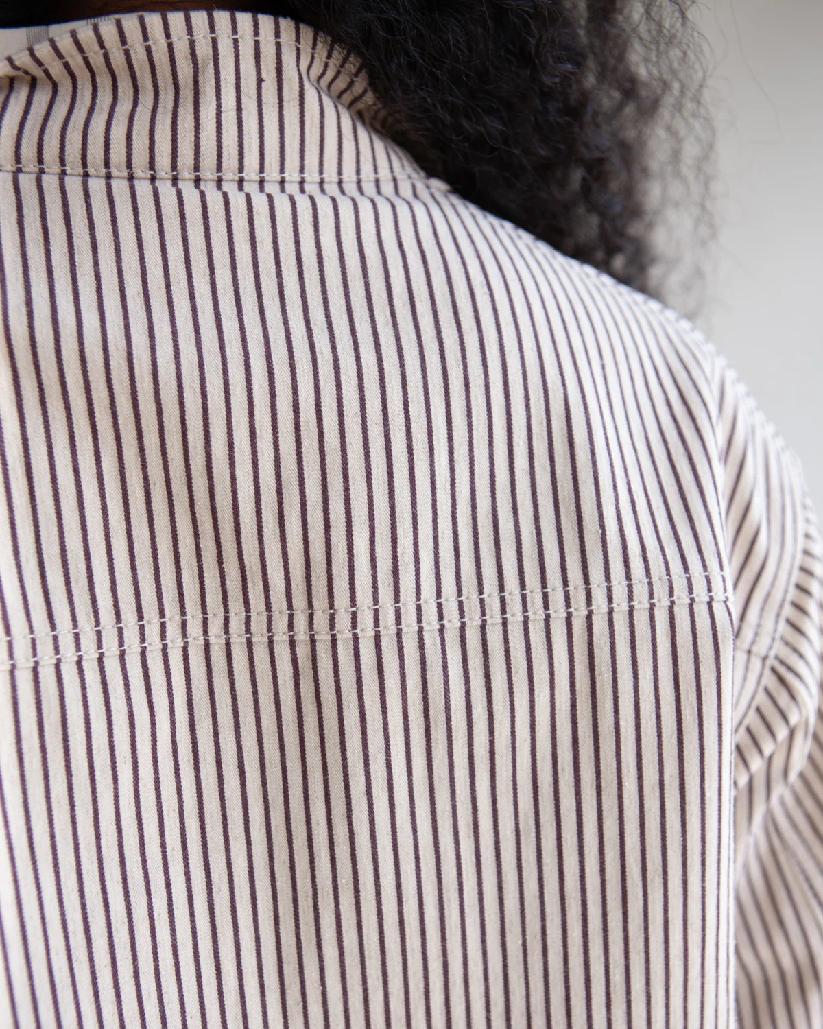 W'MENSWEAR SERVICE BLAZER - BROWN STRIPE - Image 5