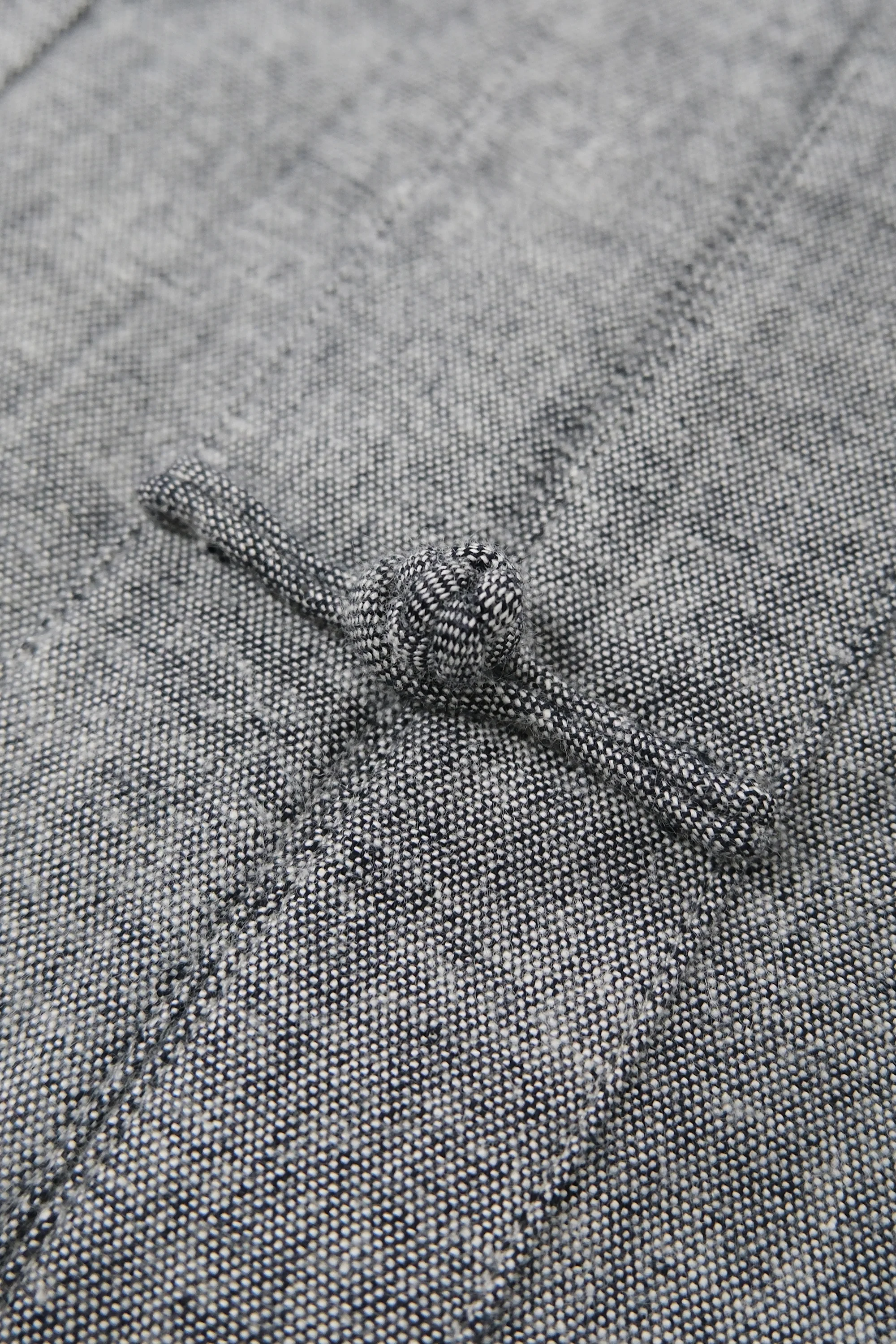WORK WORKS MEN'S PATCH POCKET TANG SHIRT - YARN DYED GREY - Image 5