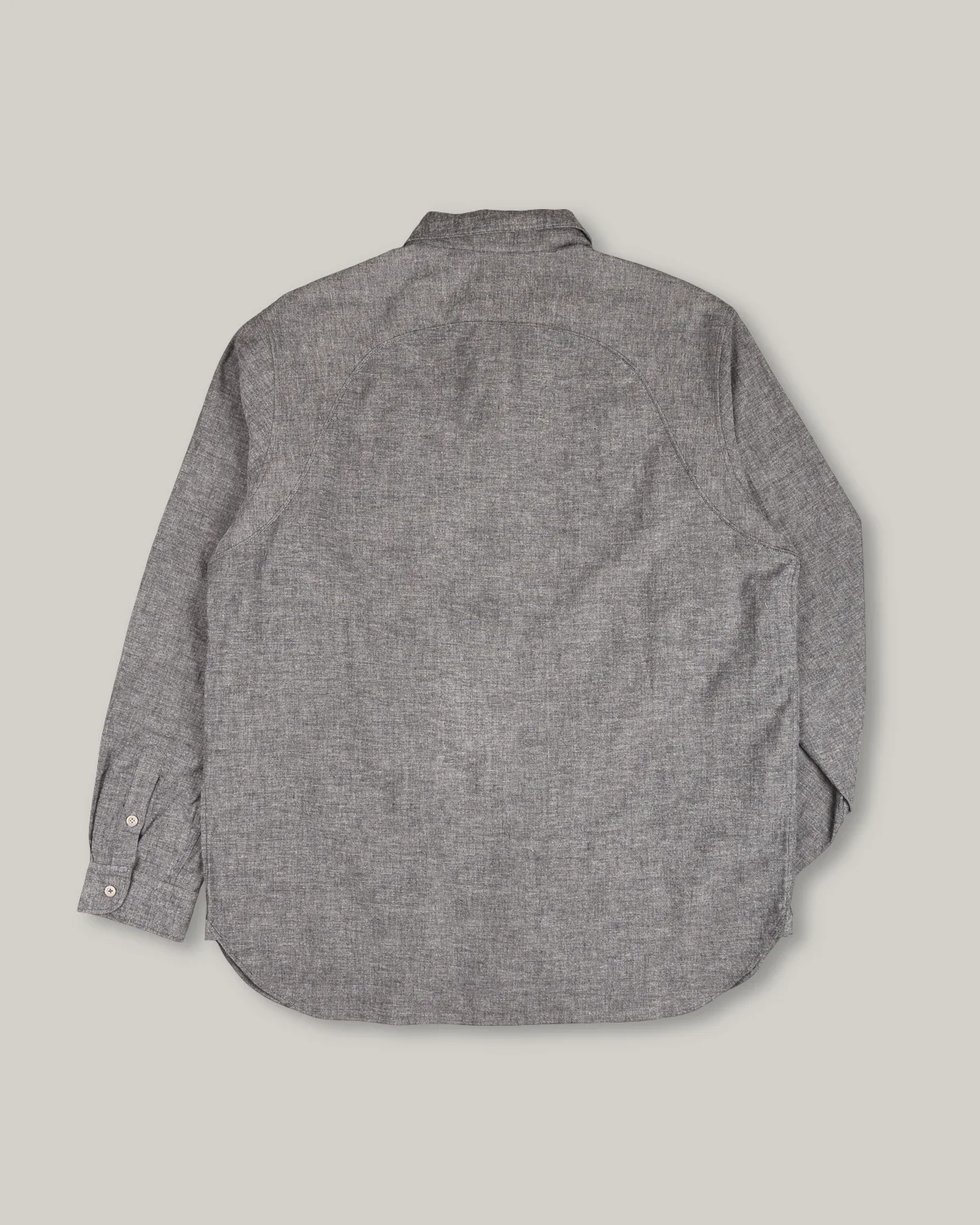 WORK WORKS MEN'S PATCH POCKET TANG SHIRT - YARN DYED GREY - Image 7