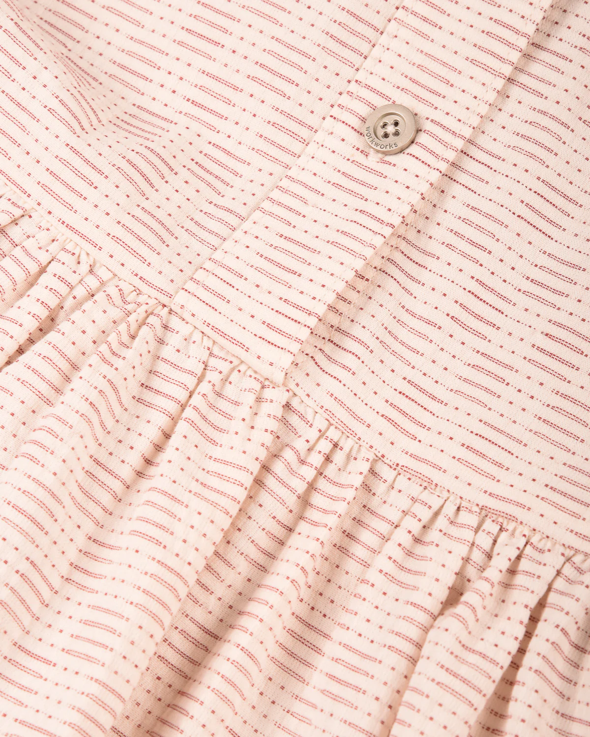 WORK WORKS OVERSIZED GATHERED PULLOVER DRESS - RED TEXTURED - Image 7