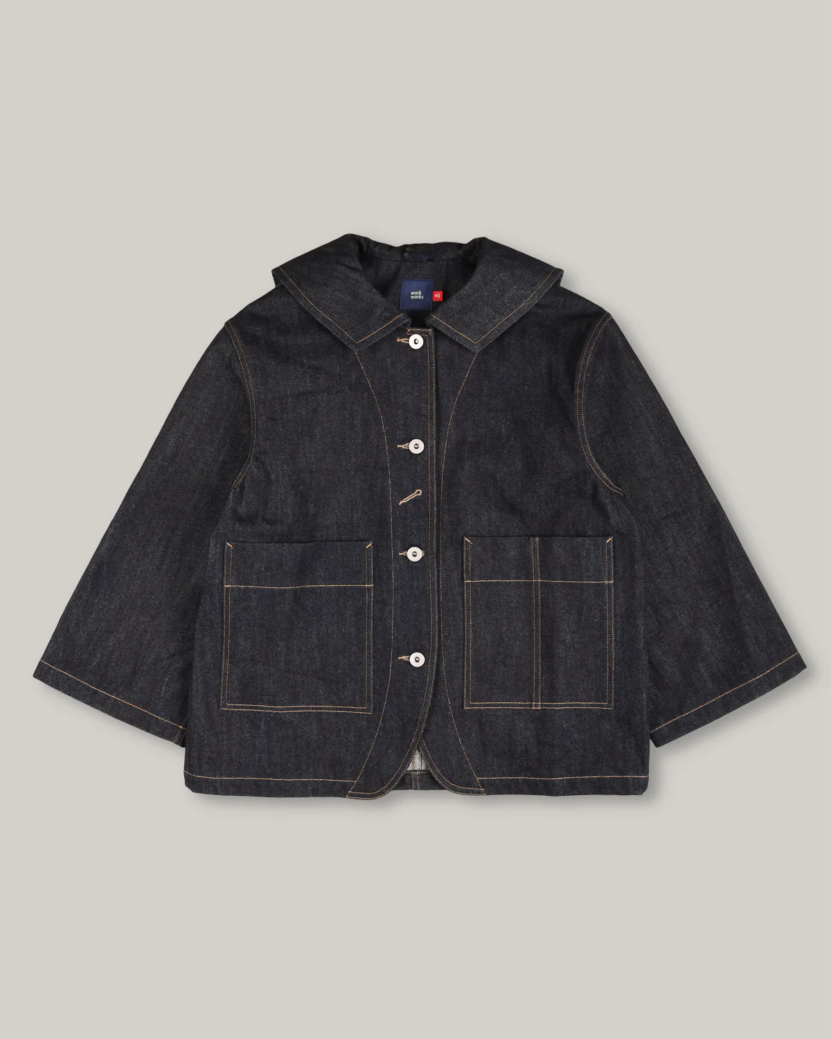 WORK WORKS WOMEN'S 3/4 SLEEVE JACKET - RAW DENIM